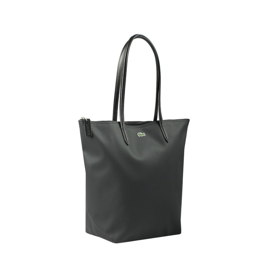 Femme Lacoste Sac Porte Epaule | Sac Cabas Vertical L.12.12 Concept Lacoste Noir