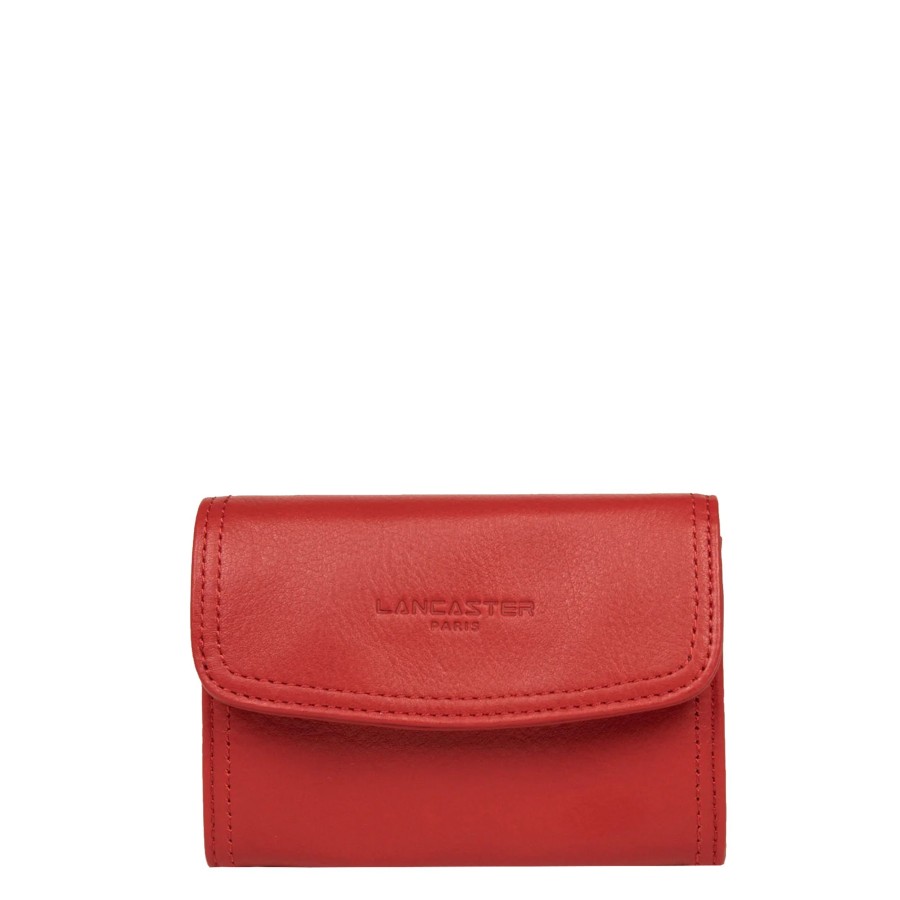 Femme Lancaster Portefeuille | Portefeuille En Cuir Soft Vintage Nova Lancaster Rouge