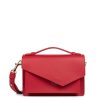 Femme Lancaster Sac Porte Main | Sac Travers En Cuir Zoe Lancaster Rouge