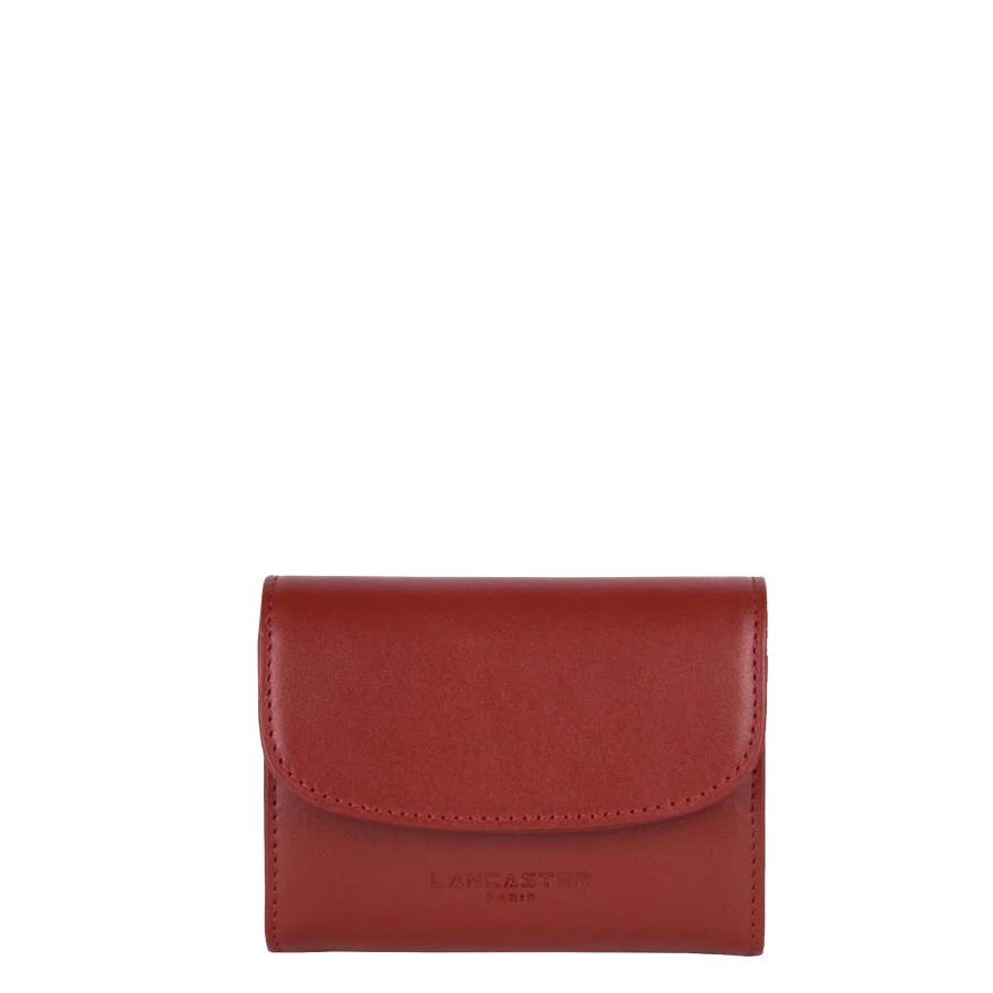 Femme Lancaster Portefeuille | Portefeuille En Cuir Paris Pm Lancaster Rouge