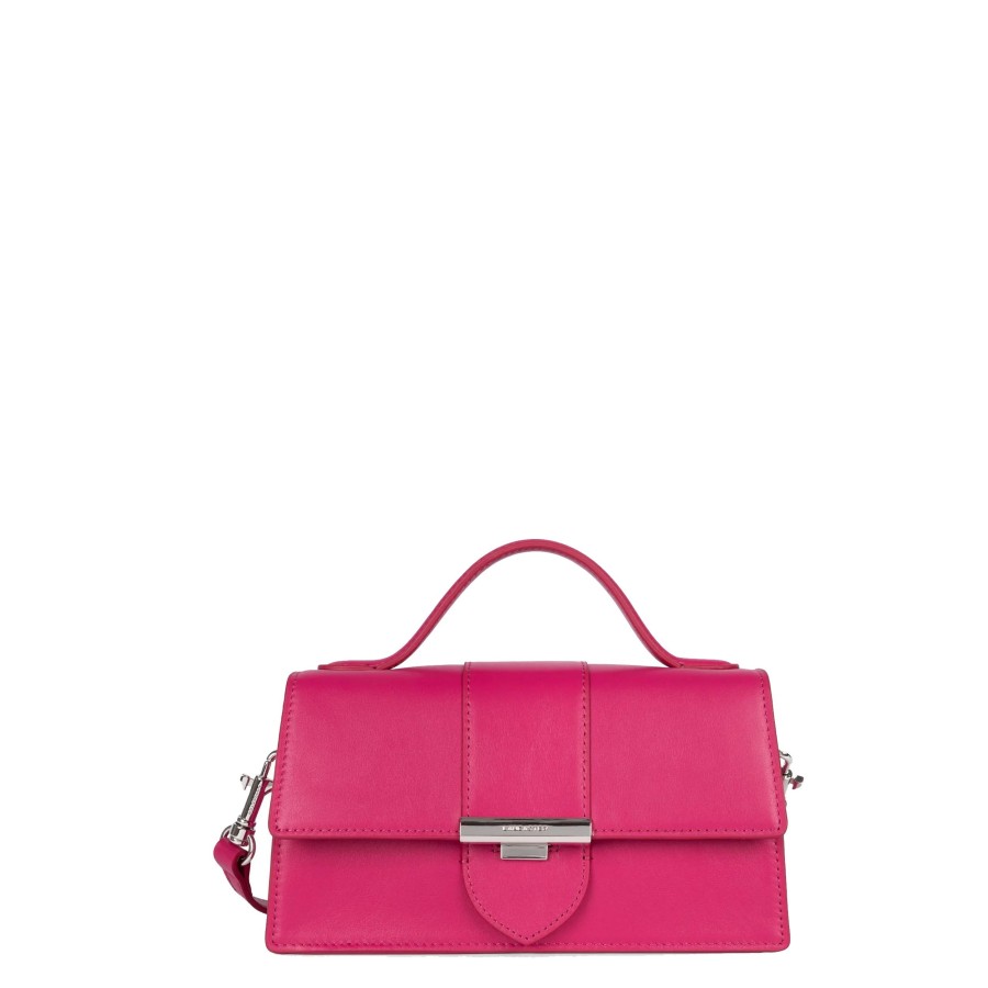 Femme Lancaster Sac Porte Main | Sac Baguette En Cuir Paris Ily Lancaster Rose