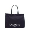 Femme Lacoste Sac Porte Epaule | Shopping En Toile Neo Heritage Lacoste Bleu