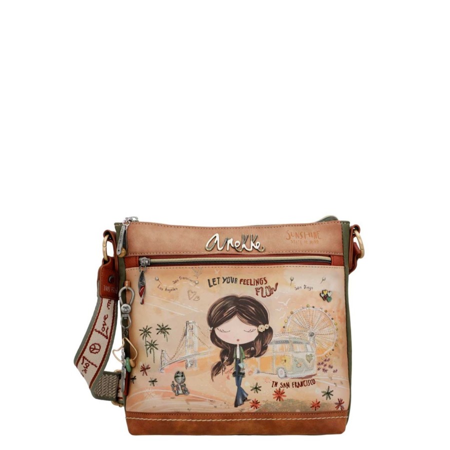 Femme Anekke Sac Porte Bandouliere / Porte Travers | Sac Travers Peace And Love Anekke