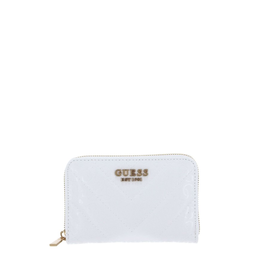 Femme Guess Portefeuille | Porte Monnaie Jania Guess Blanc