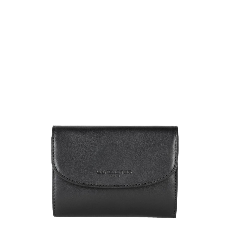 Femme Lancaster Portefeuille | Portefeuille En Cuir Paris Pm Lancaster Noir