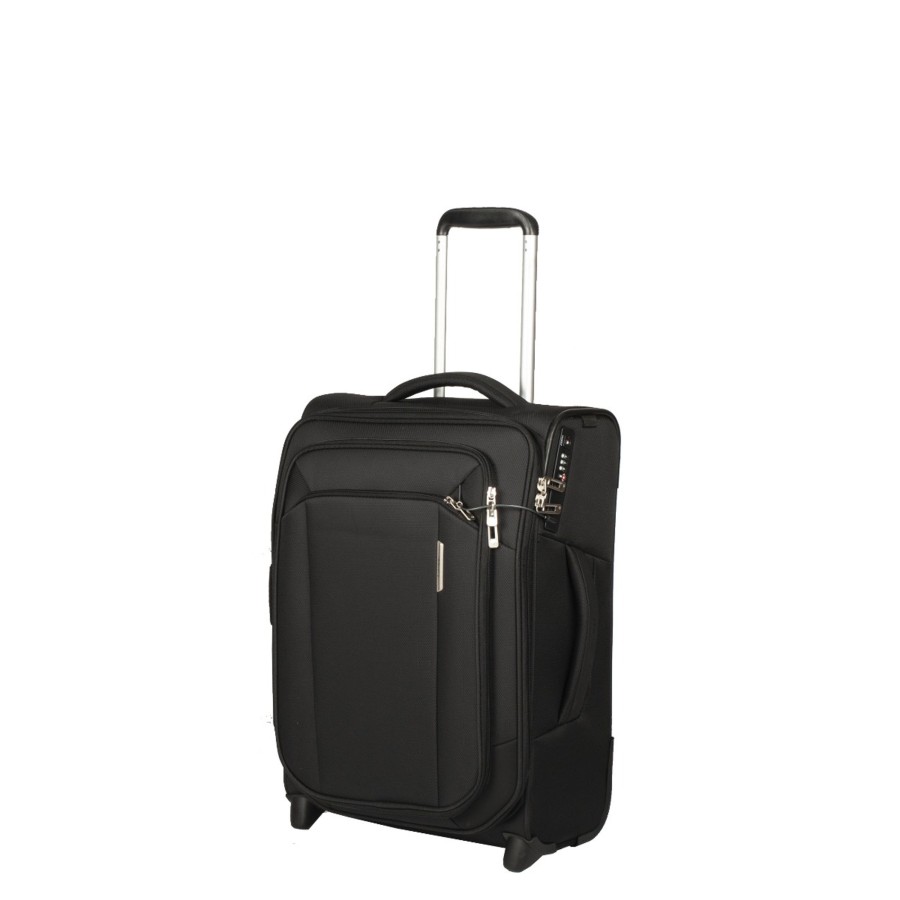 Bagages Samsonite Valise 2 Roues Souple | Valise Cabine 55Cm Extensible Respark Samsonite Noir