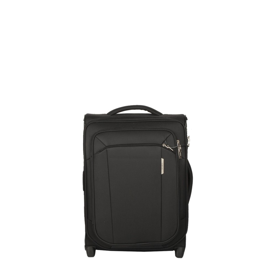 Bagages Samsonite Valise 2 Roues Souple | Valise Cabine 55Cm Extensible Respark Samsonite Noir