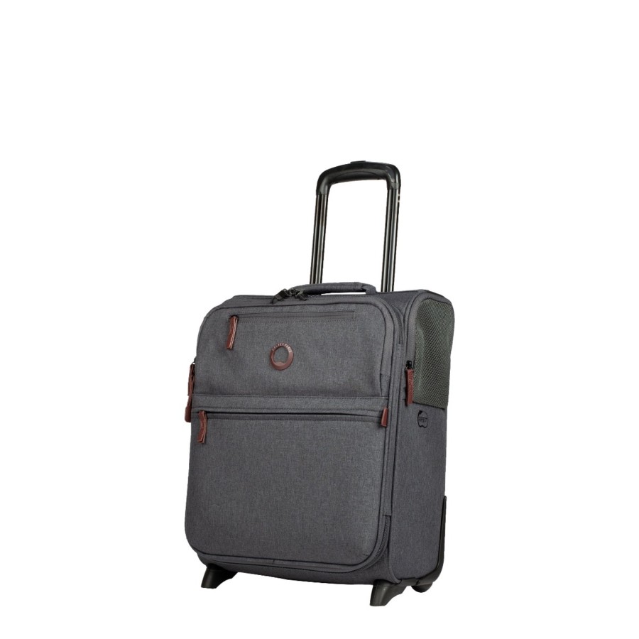 Bagages Delsey Valise 2 Roues Souple | Valise Cabine Easy Jet 2 Roues 45Cm Maubert 2.0 Gris Clair