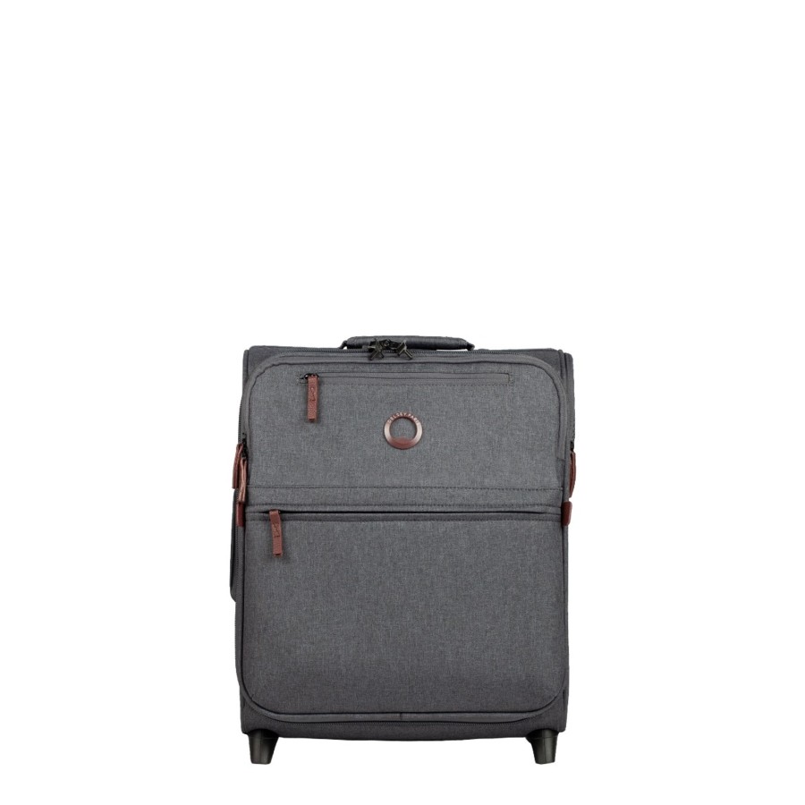 Bagages Delsey Valise 2 Roues Souple | Valise Cabine Easy Jet 2 Roues 45Cm Maubert 2.0 Gris Clair