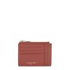 Femme Lancaster Porte Cartes | Porte Cartes En Cuir Dune Lancaster Rouge