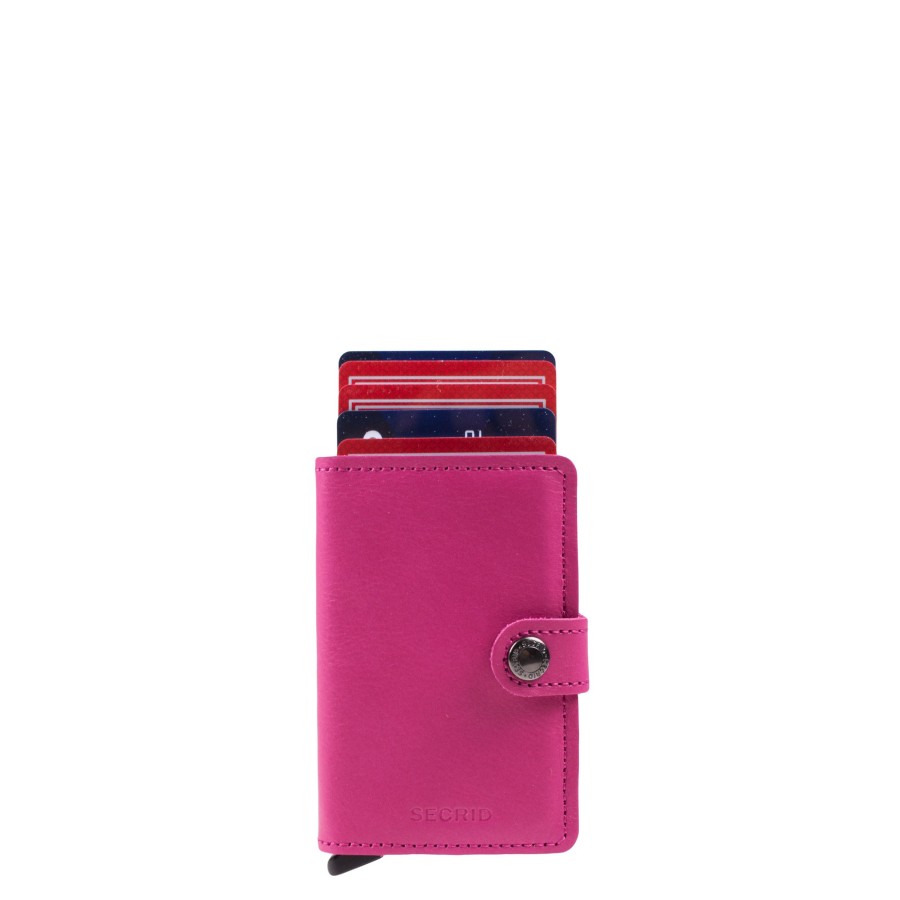 Femme Secrid Porte Cartes | Porte-Cartes En Aluminium Et Cuir Miniwallet4 6 Cartes