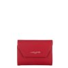 Femme Lancaster Portefeuille | Portefeuille En Cuir Smooth Lancaster Rouge