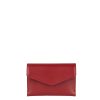 Femme Lancaster Porte Cartes | Porte Cartes En Cuir Paris Pm Lancaster Rouge