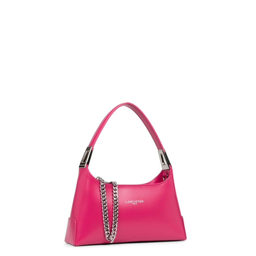 Femme Lancaster Sac Porte Main | Sac A Main Baguette En Cuir Suave Ace Lancaster Rose