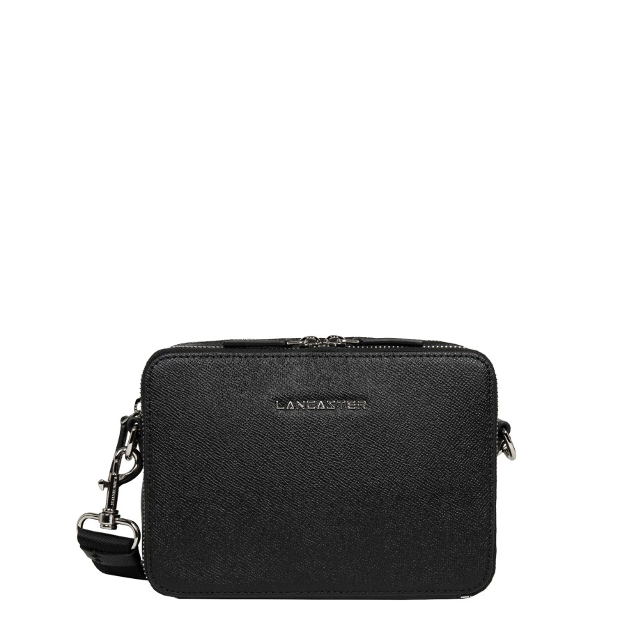 Homme Lancaster Sacoche Bandouliere | Sacoche En Cuir Delphino Lucas Lancaster Noir