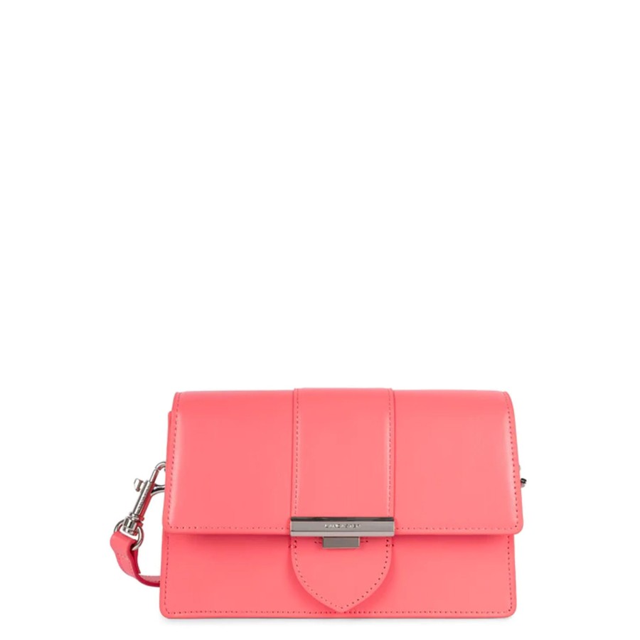 Femme Lancaster Sac Porte Bandouliere / Porte Travers | Sac Travers En Cuir Paris Ily Lancaster Rose Bonbon