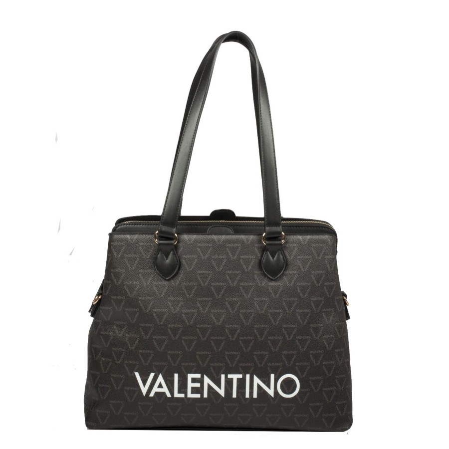 Femme Valentino Sac Porte Epaule | Sac Shopping Liuto Noir Multi