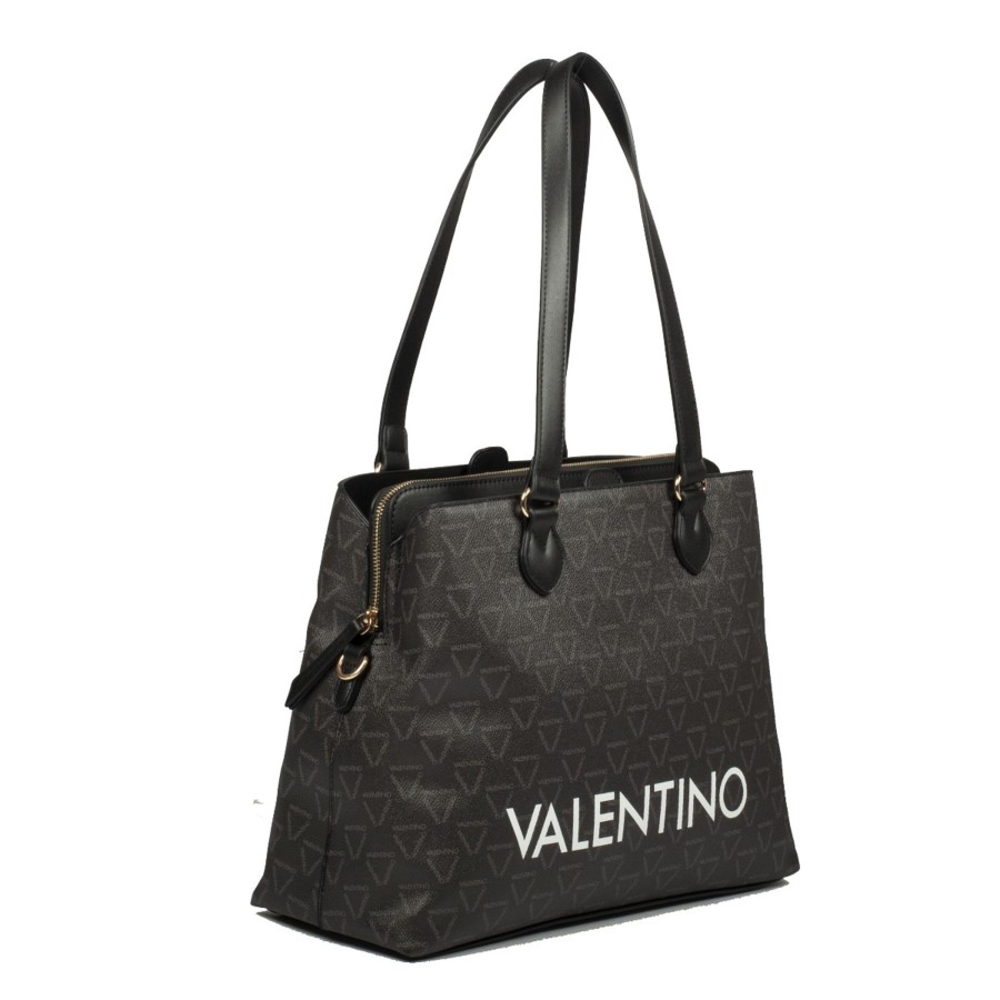 Femme Valentino Sac Porte Epaule | Sac Shopping Liuto Noir Multi